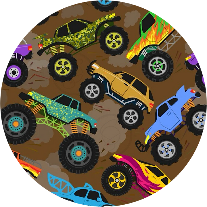 Monster truck with brown mud background