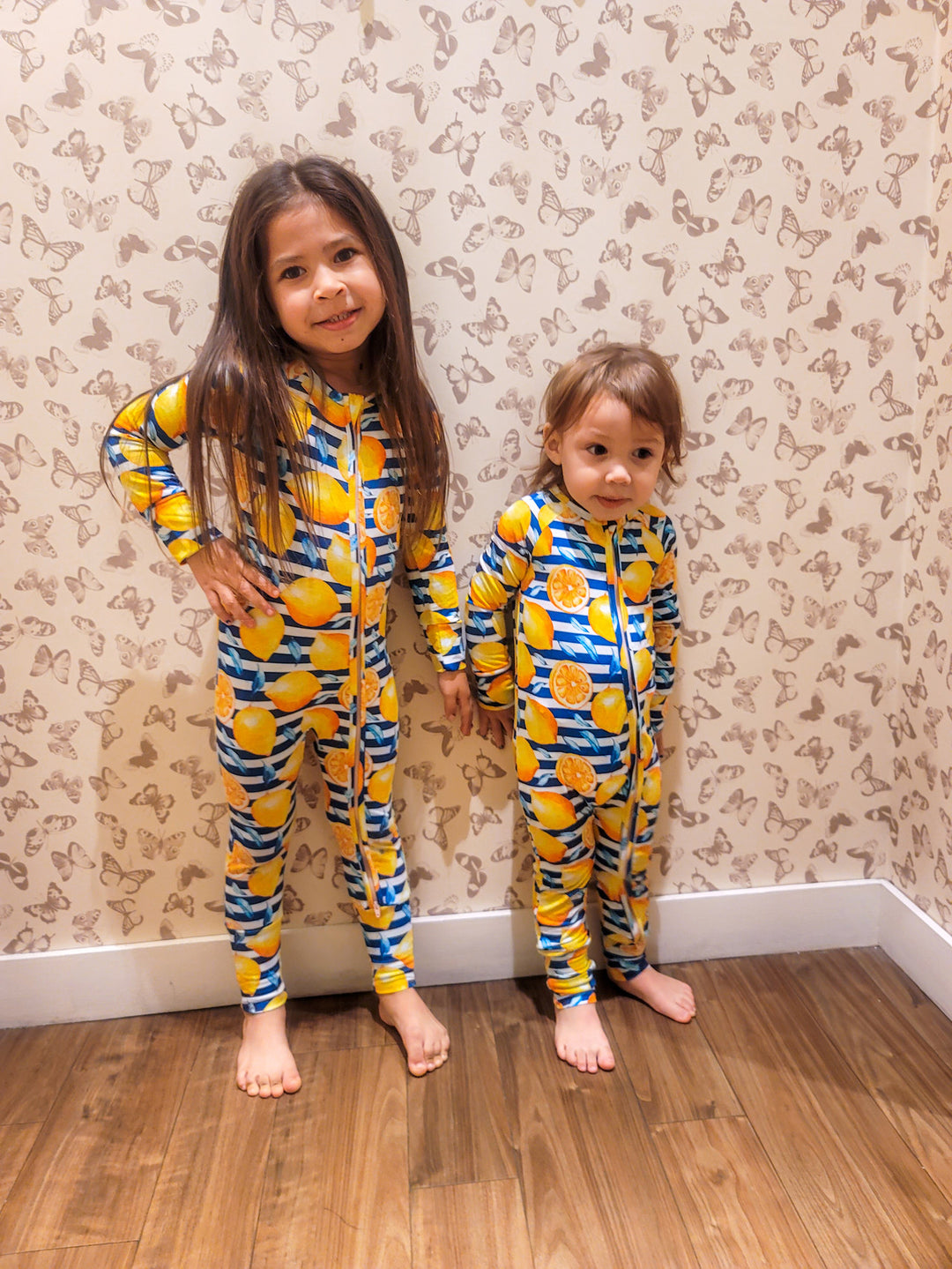 PIPER JOY "When Life gives you lemon" Convertible Romper/footie